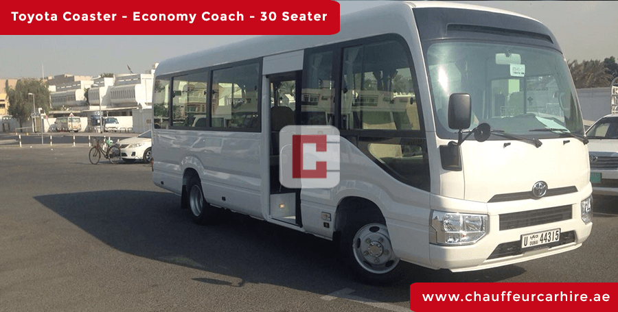 Rent 30-Seater-Toyota-Coaster with Driver in Dubai